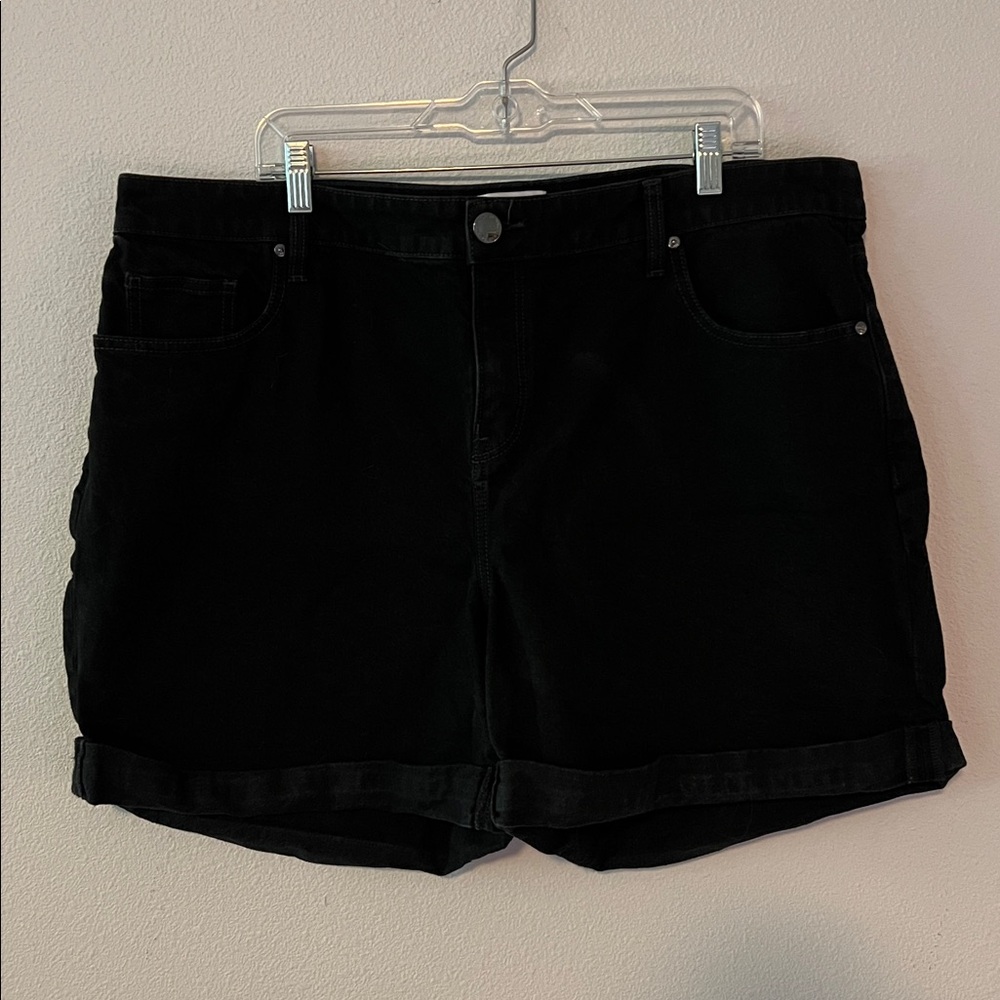 Lane Bryant Classic Black Shorts high waisted
